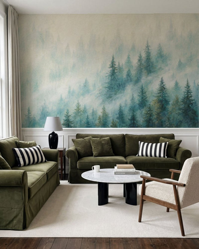 PHOTOWALL / Watercolor Forest Landscape (e97943)