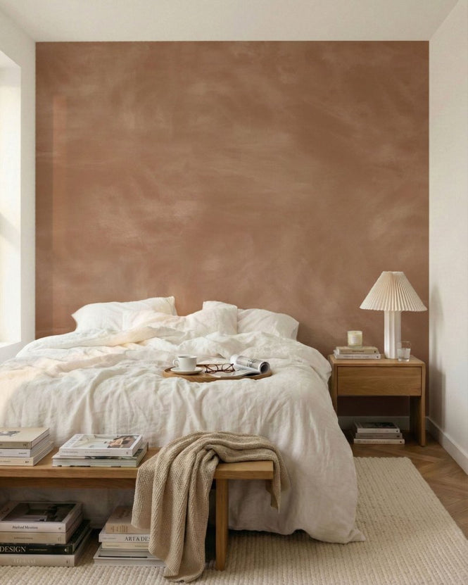 PHOTOWALL / Abstract Watercolour Strokes - Clay (e97966)