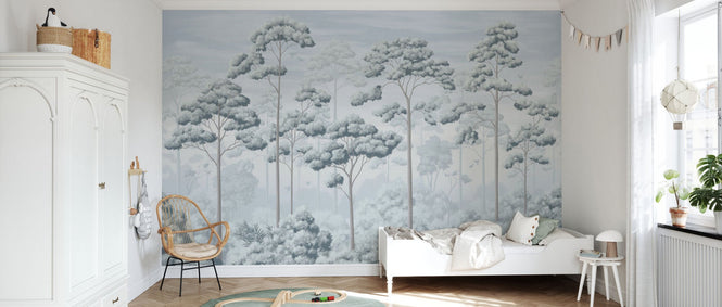 PHOTOWALL / Forest Woodland Canopy - Slate Blue (e97977)