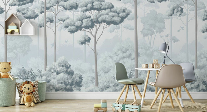 PHOTOWALL / Forest Woodland Canopy - Slate Blue (e97977)