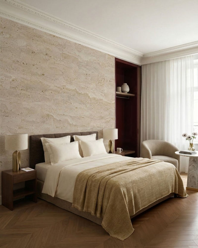 PHOTOWALL / Travertine Stone Waves (e98158)