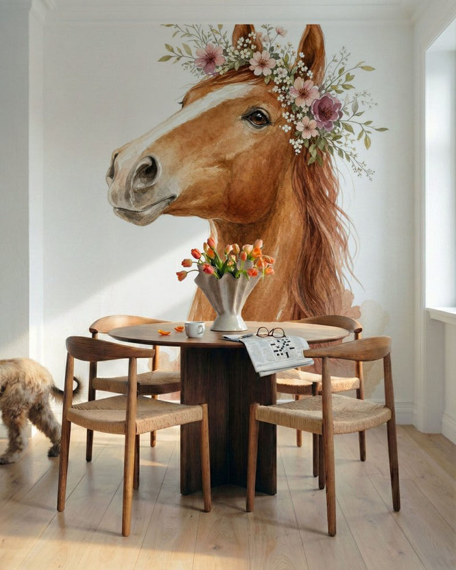 PHOTOWALL / Floral Elegant Horse (e98195)