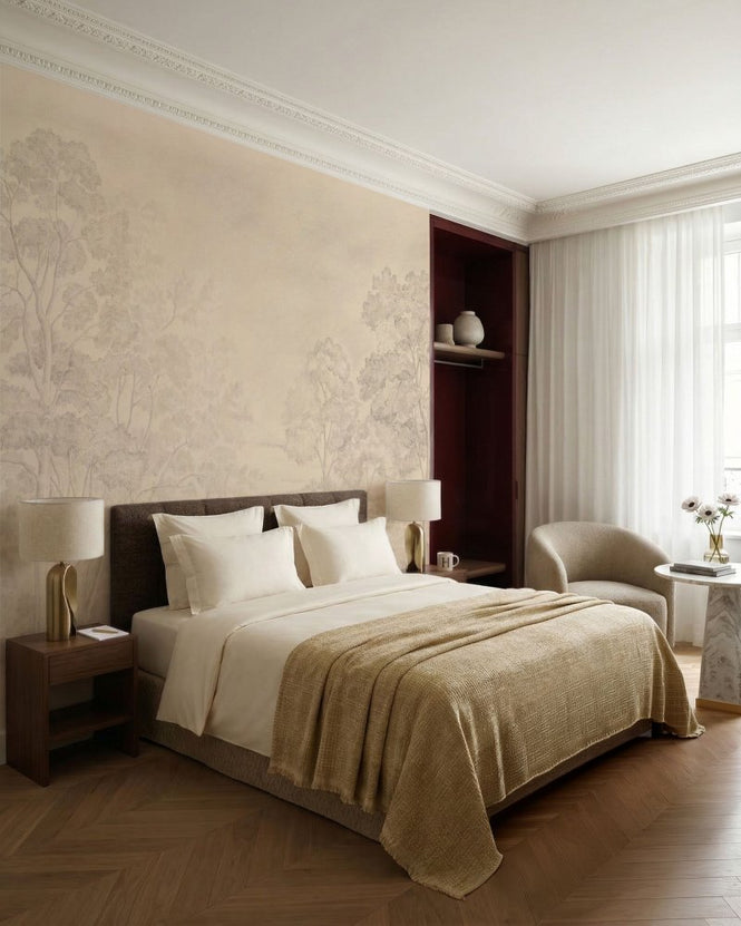 PHOTOWALL / Silver Grove - Pastel Dune (e98207)