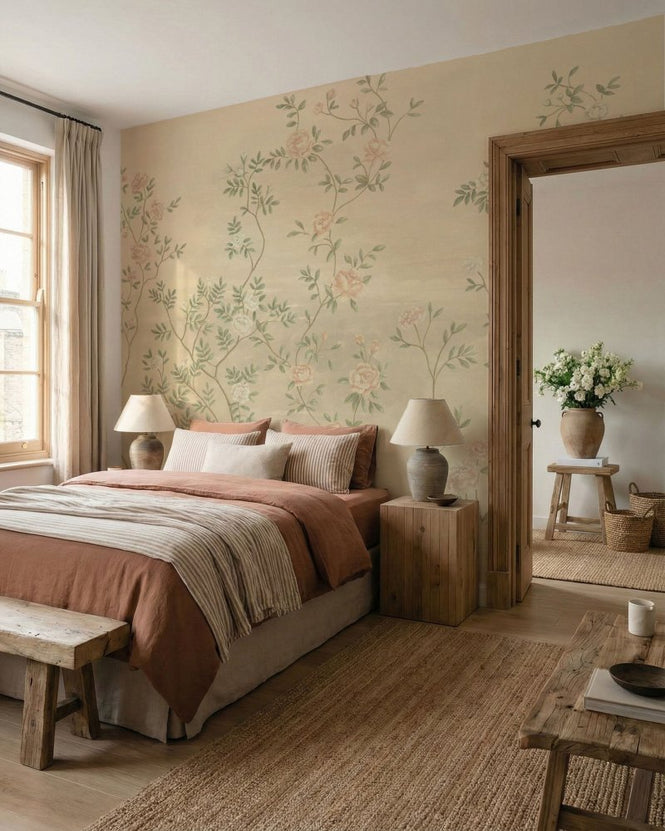 PHOTOWALL / Rosevine - Sunwashed Parchment (e98208)