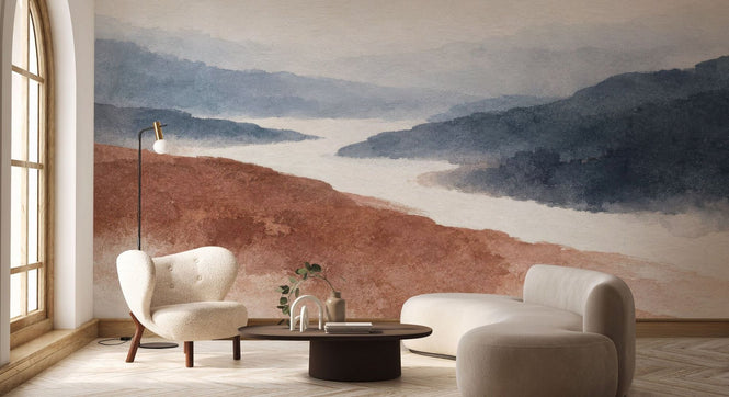PHOTOWALL / Watercolour Valley River (e98216)