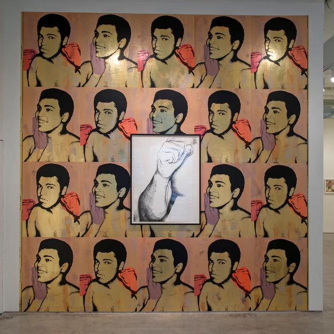 輸入壁紙 Andy Warhol / ALI / Earth on Bright Gold Mylar
