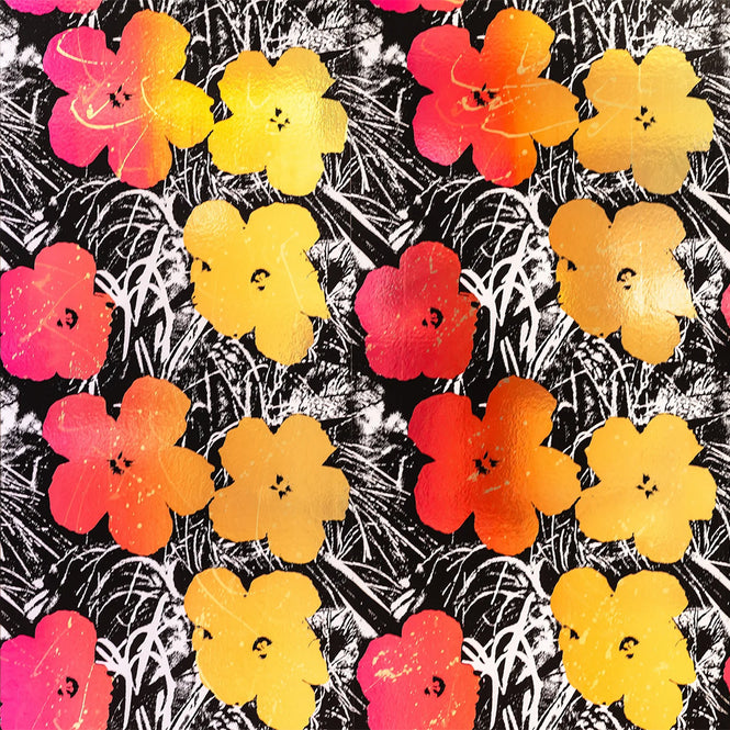 輸入壁紙 Andy Warhol / FLOWERS / Golden Shower on Chrome Mylar