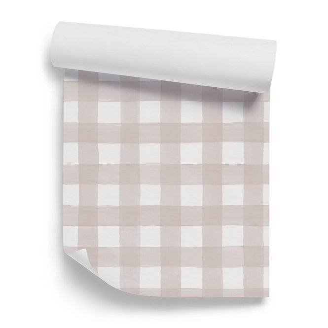 輸入壁紙 Sian Zeng / Gingham Wallpaper / Brown GINGHAMBROWN