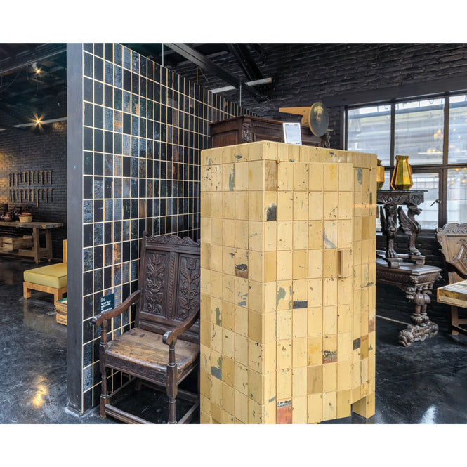 Waste Tiles Wallpaper by Piet Hein Eek / Black PHE-25