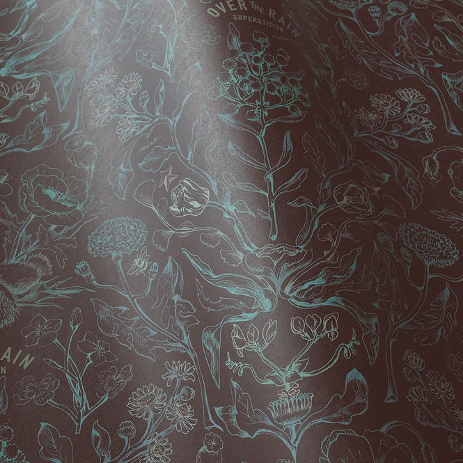 【WALLTZ】ヒガシテッペイ / over botanical dark navy NWZ-OBDN (49cm×3mサイズ)