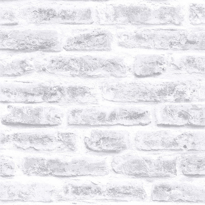 【切売m単位】Graham & Brown / Superfresco / White Realistic Brick / 101801