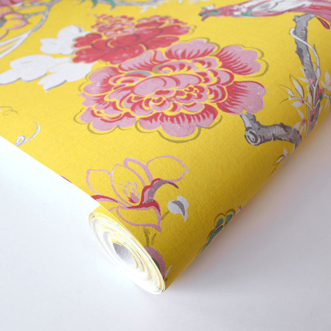 【切売m単位】Graham & Brown / Chinoiserie Canary 104269