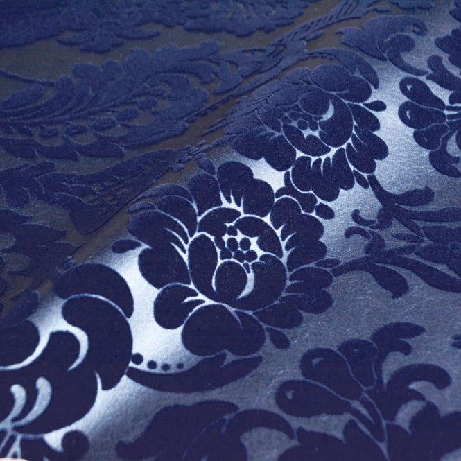 輸入壁紙 Graham & Brown / Gothic Damask Flock / Cobalt 104563