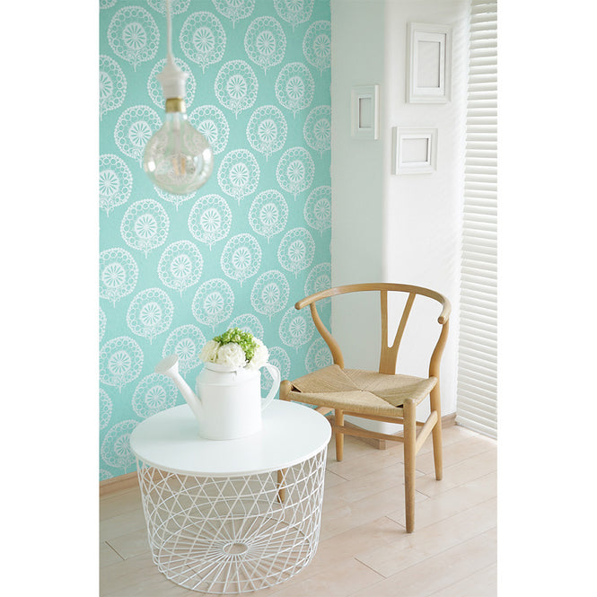【A4サンプル】Texdecor CASAMANCE / 111207 T-blue Damask (UTOPIA4)