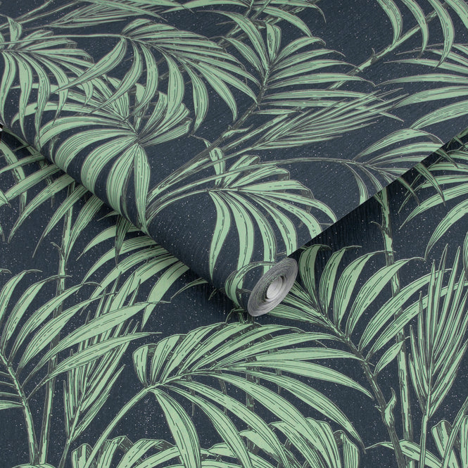 【切売m単位】Graham & Brown / FASHIONISTA / HONOLULU NAVY 112086