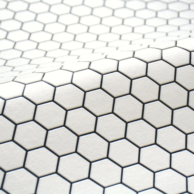 【切売m単位】Graham & Brown / OASIS / HEXAGON LATTICE WHITE 112650