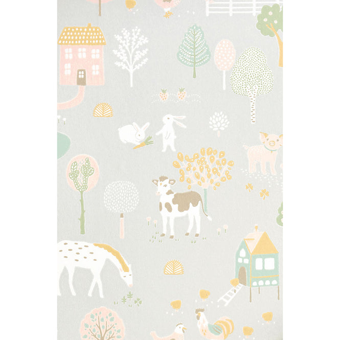 輸入壁紙 Majvillan / Wish upon your dreams / My Farm soft grey 127-01