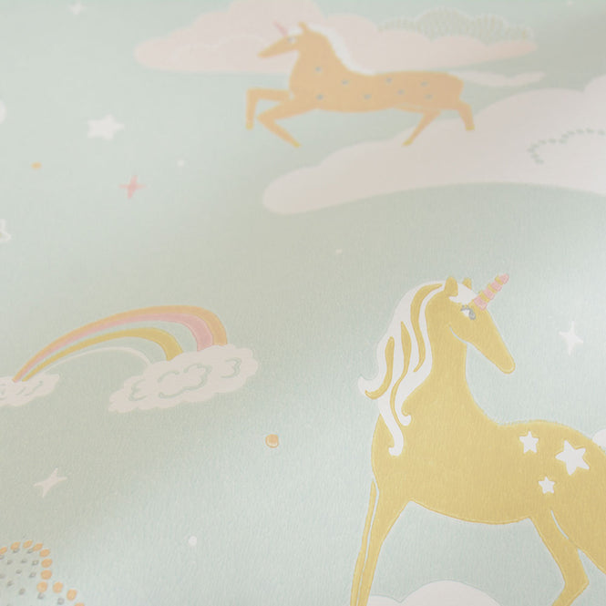 【切売m単位】Majvillan / Rainbow treasures bubblegum turquoise / 129-02