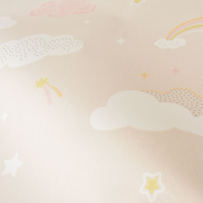 【限定数】輸入壁紙 Majvillan / Wish upon your dreams / Rainbow treasures lovely pastel pink 129-03