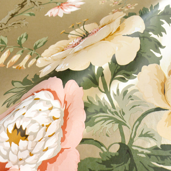 Sanderson / ONE SIXTY WALLPAPER COLLECTION / Hykenham Gold Metallic / Rse 217042