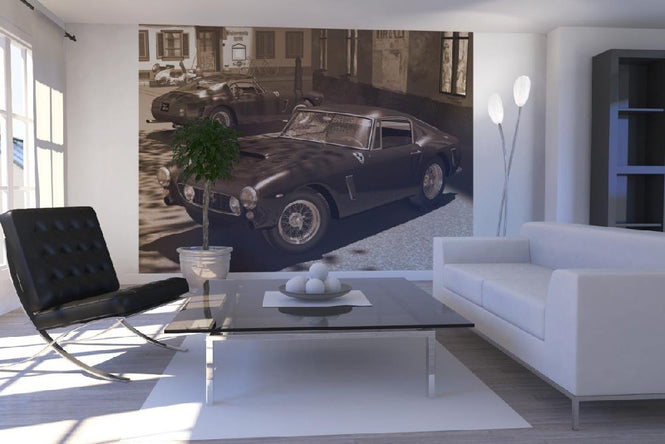 PHOTOWALL / 250GT's in Italy Piazza Trademark Sepia (e12072)
