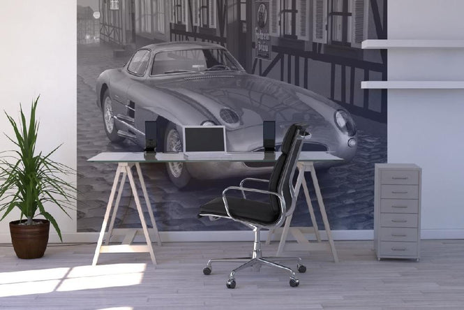 PHOTOWALL / 300SL in Stadt Mitte Trade mark BW (e12080)