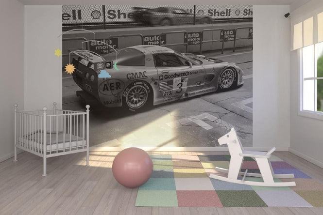 PHOTOWALL / Car In Pit Lane BW (e12083)
