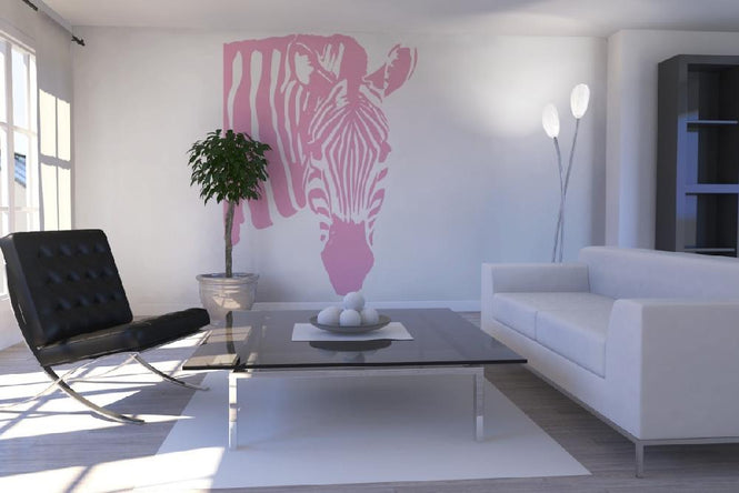 PHOTOWALL / Watching Zebra - Pink (e1772)
