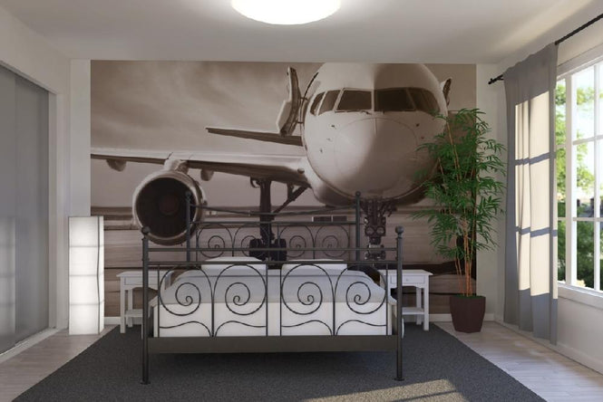 PHOTOWALL / Airplane - Sepia (e6141)