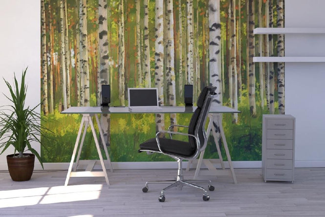 PHOTOWALL / Birch Forest - Oil Painting (e19310)