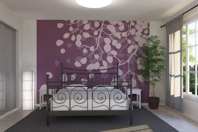 PHOTOWALL / Birch - Plum (e19532)
