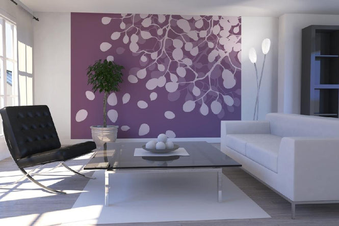 PHOTOWALL / Birch - Plum (e19532)