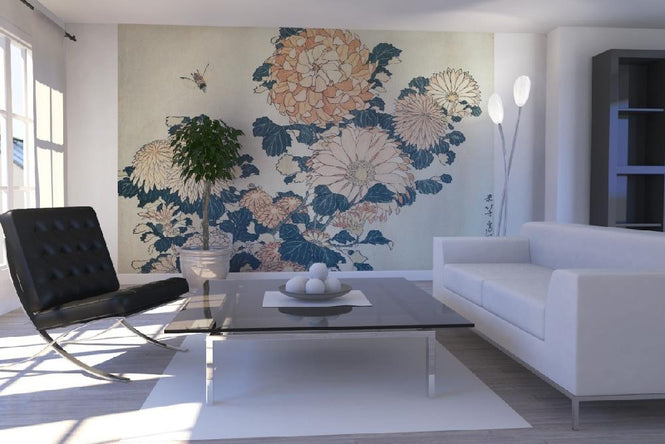 PHOTOWALL / Chrysanthemums, Katsushika Hokusai (e10382)