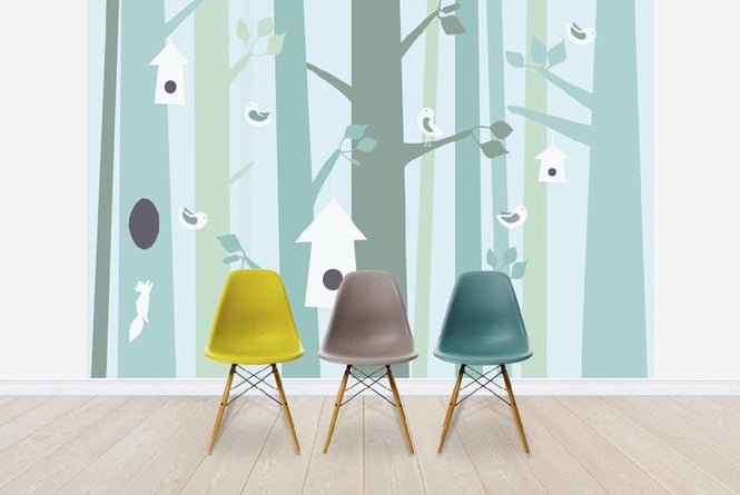 PHOTOWALL / Bird Forest - Green (e20078)