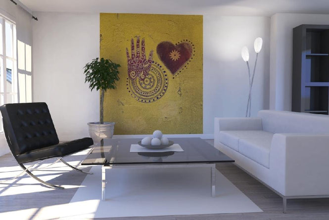 PHOTOWALL / Heart and Hand Painting (e20411)