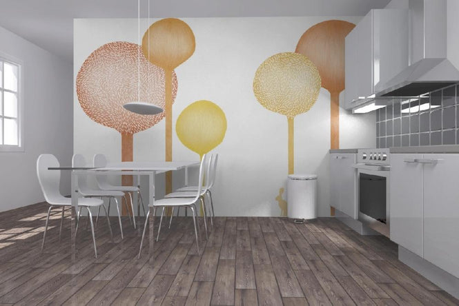 PHOTOWALL / Studio Rita | Elin Öhrling - Forestscape - Orange (e20455)
