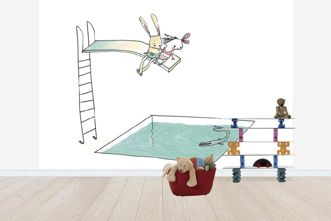 PHOTOWALL / On the trampoline close to the rabbit (e20897)