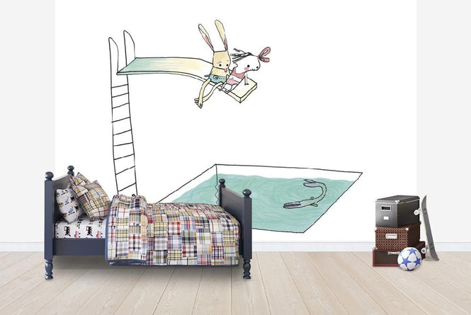 PHOTOWALL / On the trampoline close to the rabbit (e20897)