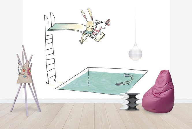 PHOTOWALL / On the trampoline close to the rabbit (e20897)