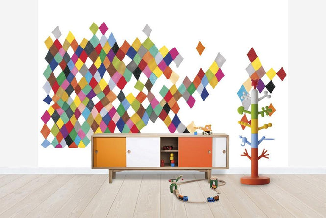 PHOTOWALL / Brokig Harlequin Brokiga Rutor (e20888)