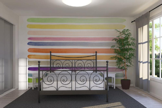 PHOTOWALL / Watercolor Stripes (e21041)