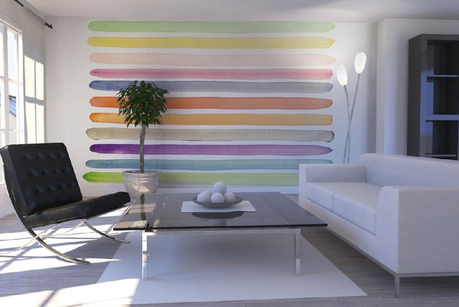 PHOTOWALL / Watercolor Stripes (e21041)