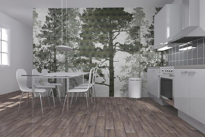 PHOTOWALL / Weaving Wood Dark (e21497)