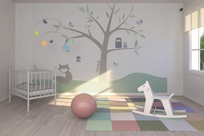 PHOTOWALL / Animal Tree - green (e21889)