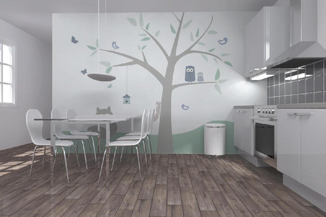 PHOTOWALL / Animal Tree - green (e21889)