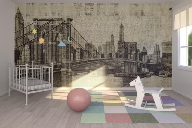 PHOTOWALL / Vintage New York Brooklyn Bridge (e22272)