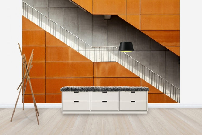 PHOTOWALL / Orange Stairway (e22396)