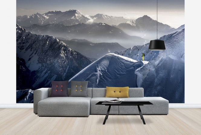 PHOTOWALL / Skier on Mountain Top (e22481)