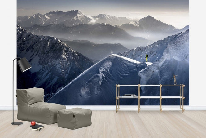 PHOTOWALL / Skier on Mountain Top (e22481)