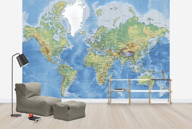 PHOTOWALL / World Map Detailed (e22619)